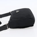 PRADA Shoulder Bag Nylon Black Silver Auth 149391-3