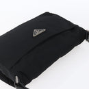 PRADA Shoulder Bag Nylon Black Silver Auth 149391-6