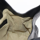 BVLGARI Chandra Hand Bag Leather Black Gold Auth 149392-18