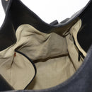 BVLGARI Chandra Hand Bag Leather Black Gold Auth 149392-19