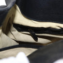 BVLGARI Chandra Hand Bag Leather Black Gold Auth 149392-20