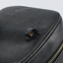CHANEL Bicolore Vanity Bag Lamb Skin Black Gold CC Auth 149400-9
