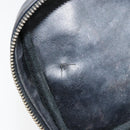 CHANEL Bicolore Vanity Bag Lamb Skin Black Gold CC Auth 149400-10