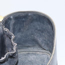 CHANEL Bicolore Vanity Bag Lamb Skin Black Gold CC Auth 149400-22