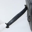 CHANEL Bicolore Vanity Bag Lamb Skin Black Gold CC Auth 149400-7