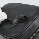 CHANEL Bicolore Vanity Bag Lamb Skin Black Gold CC Auth 149400-8