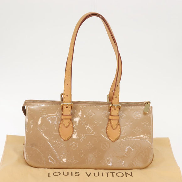LOUIS VUITTON Monogram Vernis Rosewood Avenue Hand Bag Beige M93509 Auth 149405