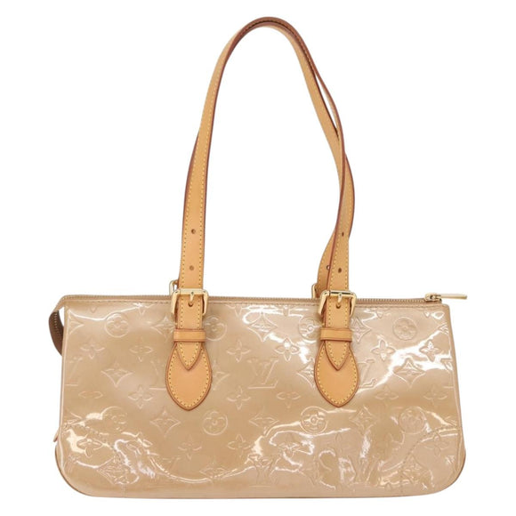 LOUIS VUITTON Monogram Vernis Rosewood Avenue Hand Bag Beige M93509 Auth 149405