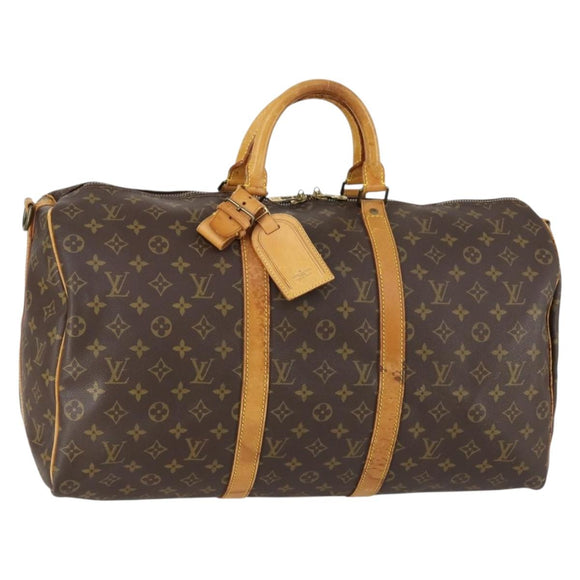 LOUIS VUITTON Monogram Keepall Bandouliere 50 Boston Bag M41416 LV Auth 149406