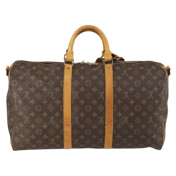 LOUIS VUITTON Monogram Keepall Bandouliere 50 Boston Bag M41416 LV Auth 149406