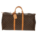 LOUIS VUITTON Monogram Keepall 55 Boston Bag M41424 LV Auth 149408AV-13