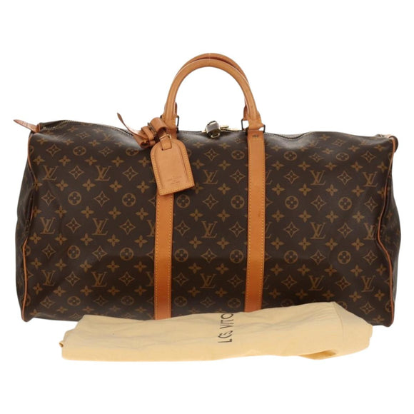 LOUIS VUITTON Monogram Keepall 55 Boston Bag M41424 LV Auth 149408AV