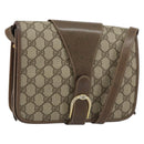 GUCCI GG Supreme Shoulder Bag PVC Beige Gold 93 02 023 Auth 149411-1