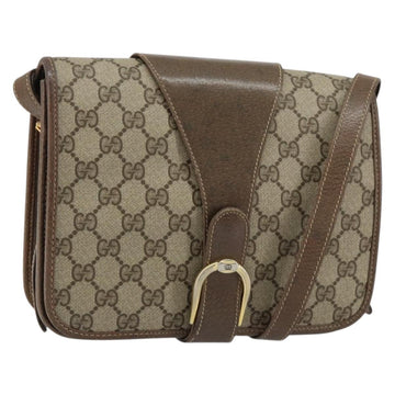 GUCCI GG Supreme Shoulder Bag PVC Beige Gold 93 02 023 Auth 149411