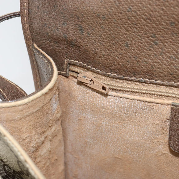 GUCCI GG Supreme Shoulder Bag PVC Beige Gold 93 02 023 Auth 149411