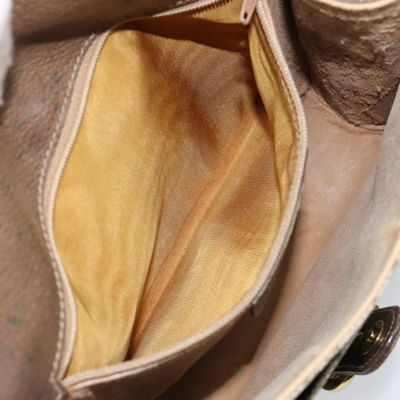 GUCCI GG Supreme Shoulder Bag PVC Beige Gold 93 02 023 Auth 149411