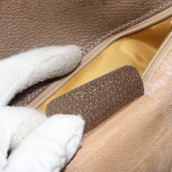 GUCCI GG Supreme Shoulder Bag PVC Beige Gold 93 02 023 Auth 149411