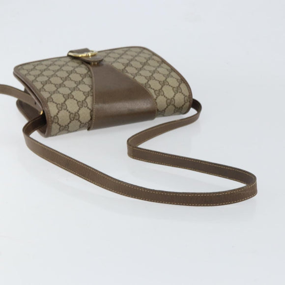 GUCCI GG Supreme Shoulder Bag PVC Beige Gold 93 02 023 Auth 149411