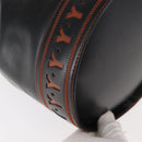 SAINT LAURENT Y Motif Shoulder Bag Leather Black Gold Auth 149413-9