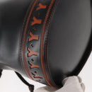 SAINT LAURENT Y Motif Shoulder Bag Leather Black Gold Auth 149413-15