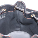 SAINT LAURENT Y Motif Shoulder Bag Leather Black Gold Auth 149413-18