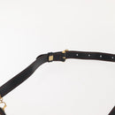 SAINT LAURENT Y Motif Shoulder Bag Leather Black Gold Auth 149413-8