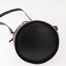 SAINT LAURENT Y Motif Shoulder Bag Leather Black Gold Auth 149413-5