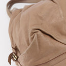 BVLGARI Chandra Shoulder Bag Leather Beige Gold Auth 149419-14