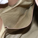 BVLGARI Chandra Shoulder Bag Leather Beige Gold Auth 149419-22