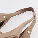 BVLGARI Chandra Shoulder Bag Leather Beige Gold Auth 149419-8