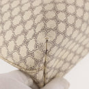 CELINE Macadam Canvas Tote Bag PVC Leather White Gold Auth 149420-9