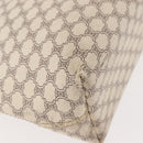 CELINE Macadam Canvas Tote Bag PVC Leather White Gold Auth 149420-15