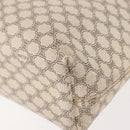 CELINE Macadam Canvas Tote Bag PVC Leather White Gold Auth 149420-16