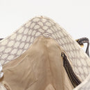 CELINE Macadam Canvas Tote Bag PVC Leather White Gold Auth 149420-19