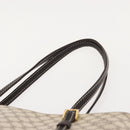 CELINE Macadam Canvas Tote Bag PVC Leather White Gold Auth 149420-8