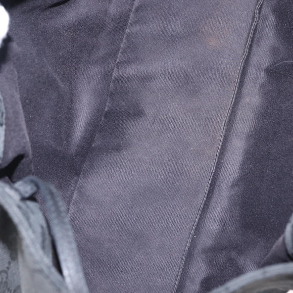 GUCCI GG Canvas Hand Bag Black Silver 94898 Auth 149421