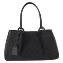 GUCCI GG Canvas Hand Bag Black Silver 94898 Auth 149421-13