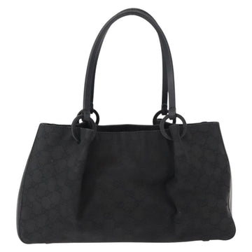 GUCCI GG Canvas Hand Bag Black Silver 94898 Auth 149421 - 0