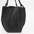 GUCCI GG Canvas Hand Bag Black Silver 94898 Auth 149421-3