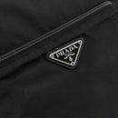 PRADA Shoulder Bag Nylon Black Silver Auth 149424-18