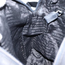 PRADA Shoulder Bag Nylon Black Silver Auth 149424-22