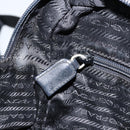 PRADA Shoulder Bag Nylon Black Silver Auth 149424-23