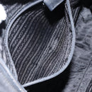 PRADA Shoulder Bag Nylon Black Silver Auth 149424-24