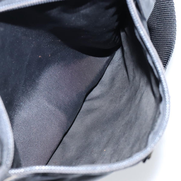 PRADA Shoulder Bag Nylon Black Silver Auth 149424