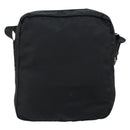 PRADA Shoulder Bag Nylon Black Silver Auth 149424-2