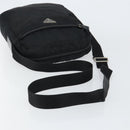 PRADA Shoulder Bag Nylon Black Silver Auth 149424-7