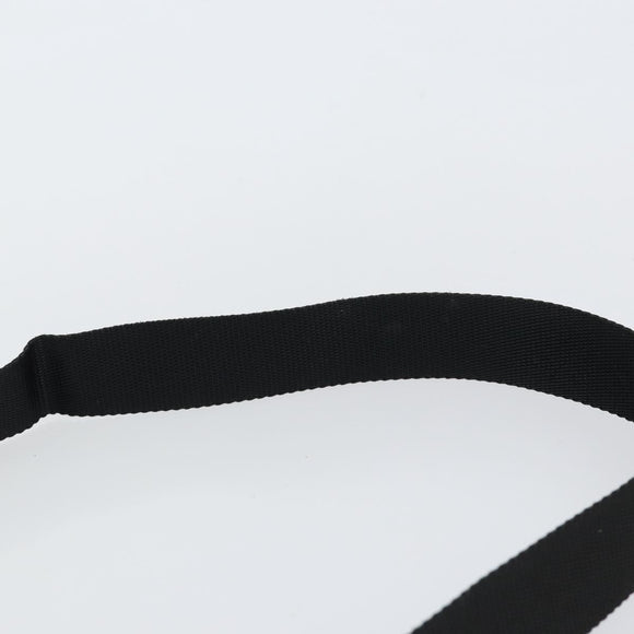 PRADA Shoulder Bag Nylon Black Silver Auth 149424