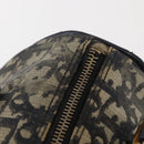 Christian Dior Trotter Canvas Hand Bag PVC Black Gold Auth 149434-10
