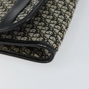 Christian Dior Trotter Canvas Chain Shoulder Bag Black Gold Auth 149437-16