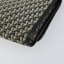 Christian Dior Trotter Canvas Chain Shoulder Bag Black Gold Auth 149437-17